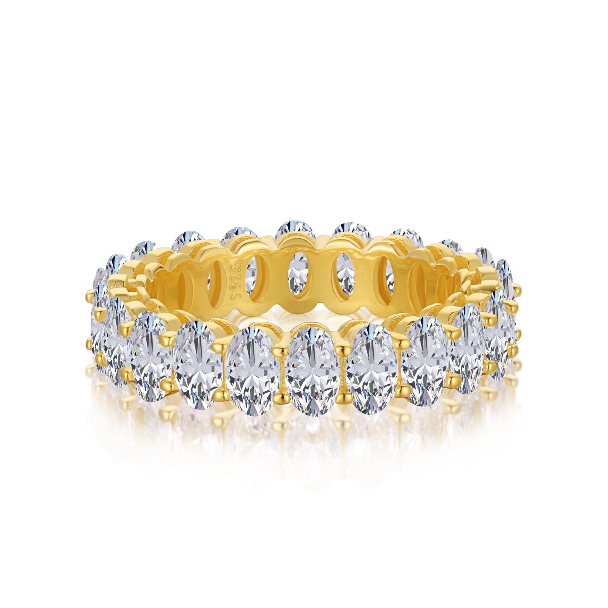 [Lumi Jewels]Ornate Oval Cut Tennis Ring