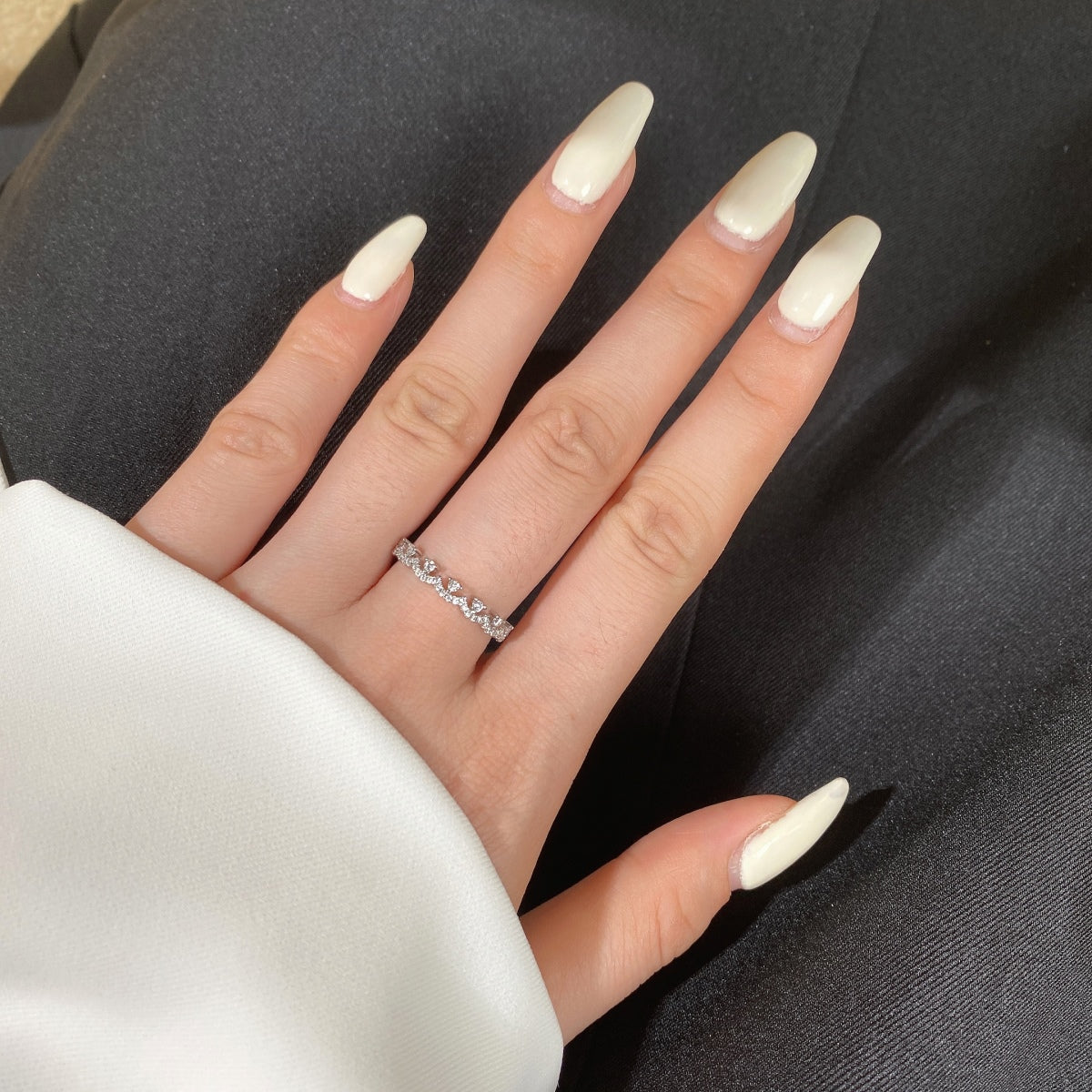 [Lumi Jewels]Elegant Resplendent Round Shape Party Ring