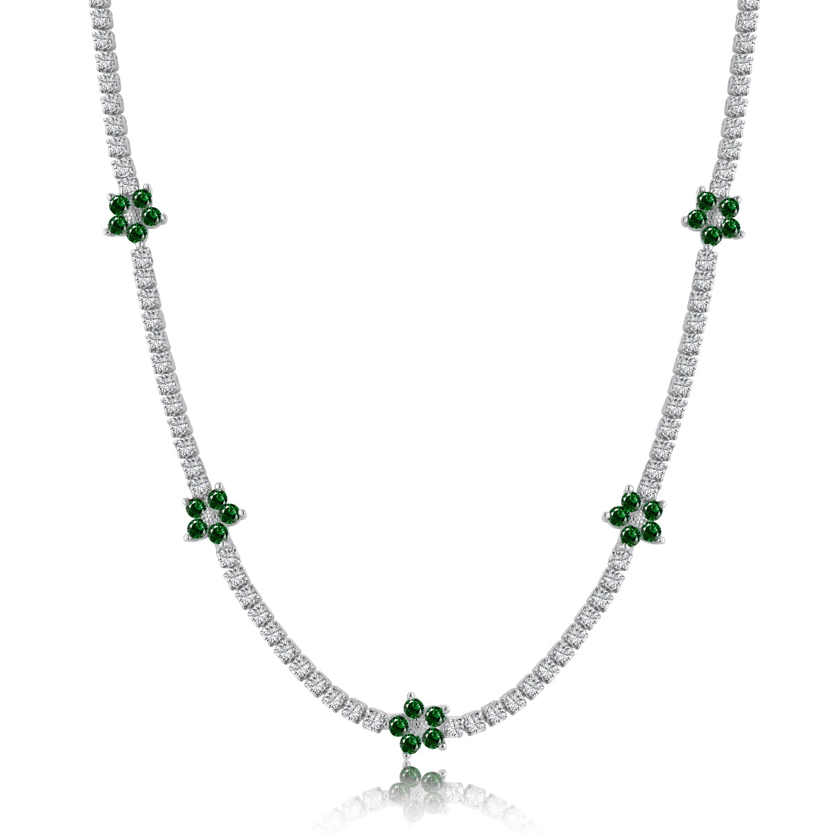 [Lumi Jewels]Luxurious Colorful Flower Tennis Necklace