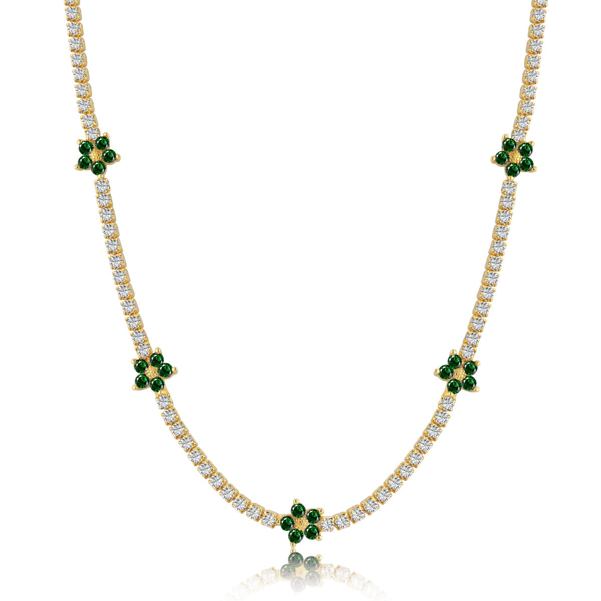 [Lumi Jewels]Luxurious Colorful Flower Tennis Necklace