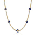 [Lumi Jewels]Luxurious Colorful Flower Tennis Necklace