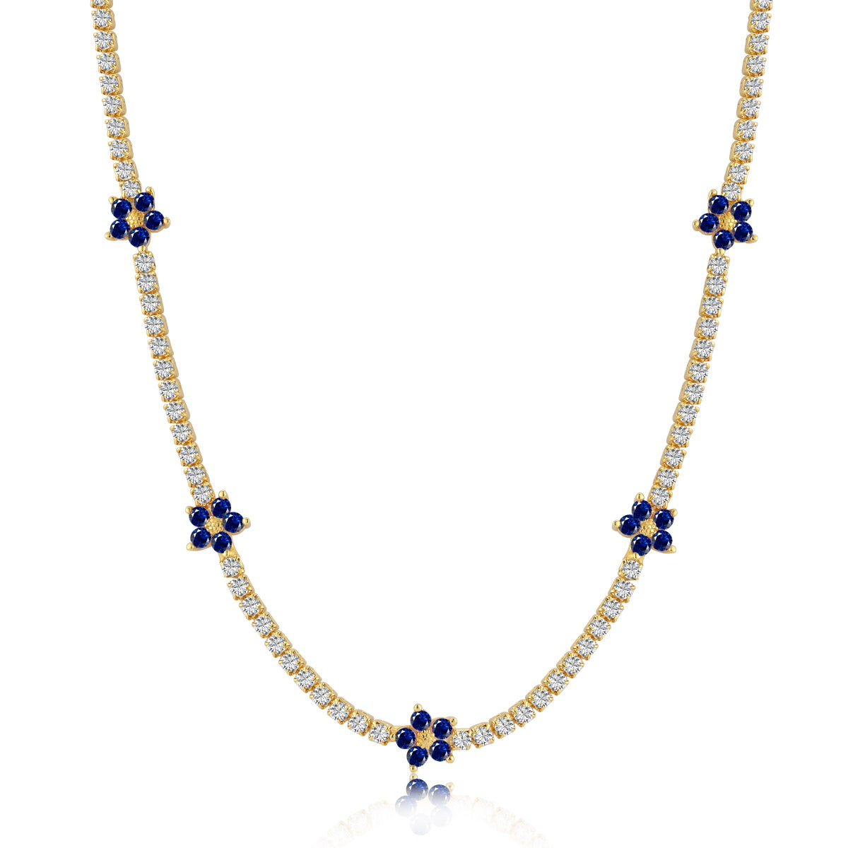 [Lumi Jewels]Luxurious Colorful Flower Tennis Necklace