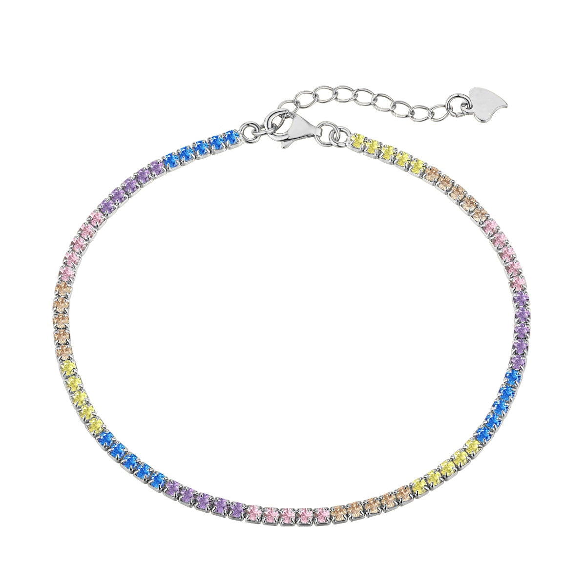 [Lumi Jewels]Dazzling Colorful Round Cut Daily Bracelet
