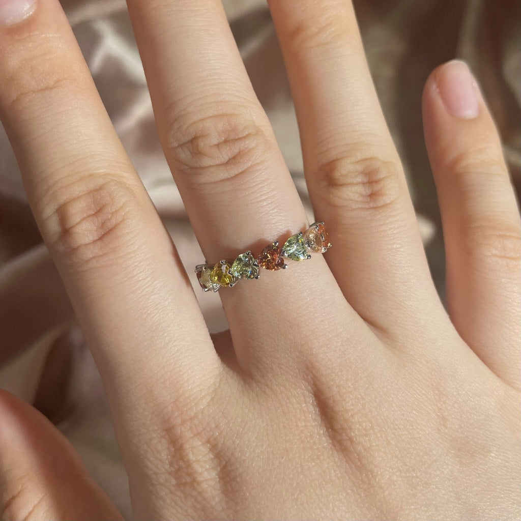 [Lumi Jewels]0.25 Carat Radiant Romance Heart Cut Lover Ring