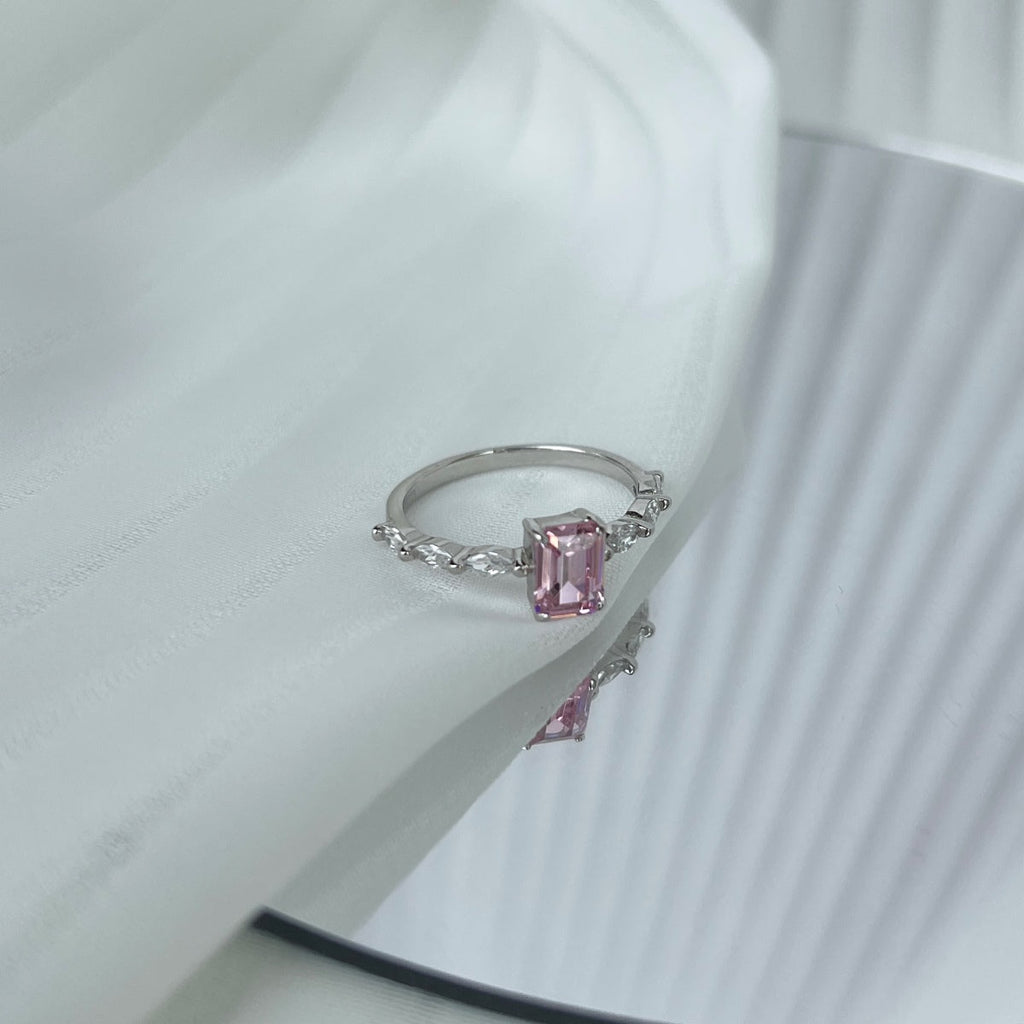 [Lumi Jewels]1.0 Carat Dainty Resplendent Radiant Cut Daily Ring