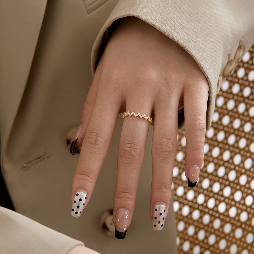 [Lumi Jewels]Delicate Enchanting Wave Shape Daily Ring