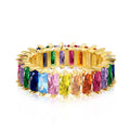 [Lumi Jewels]Unique Colorful Radiant Cut RIng