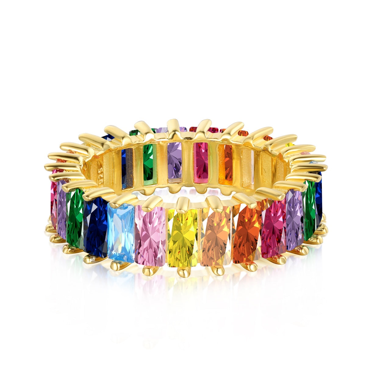 [Lumi Jewels]Unique Colorful Radiant Cut RIng