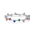 [Lumi Jewels]Radiant Colorful Round Cut Daily Ring