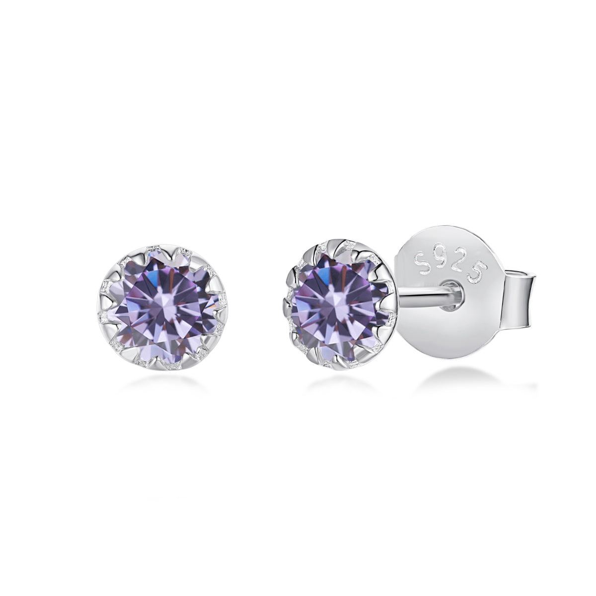 [Lumi Jewels]Sparkling Colorful Round Shape Earrings
