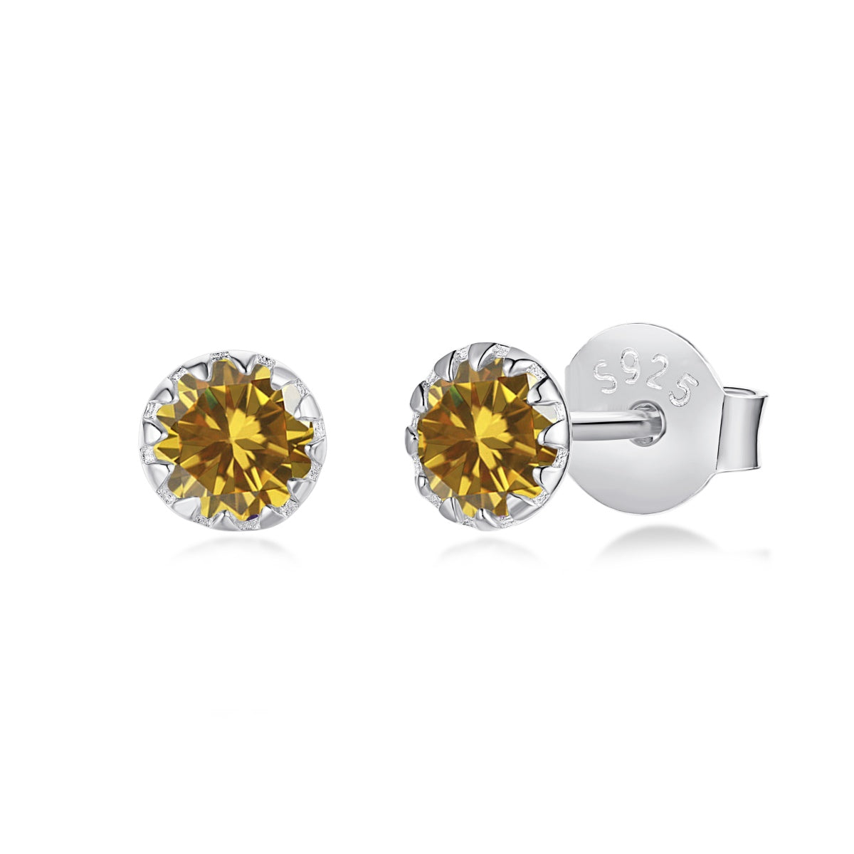 [Lumi Jewels]Sparkling Colorful Round Shape Earrings