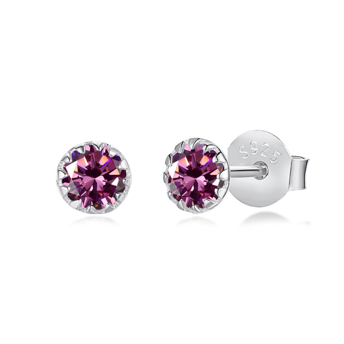 [Lumi Jewels]Sparkling Colorful Round Shape Earrings