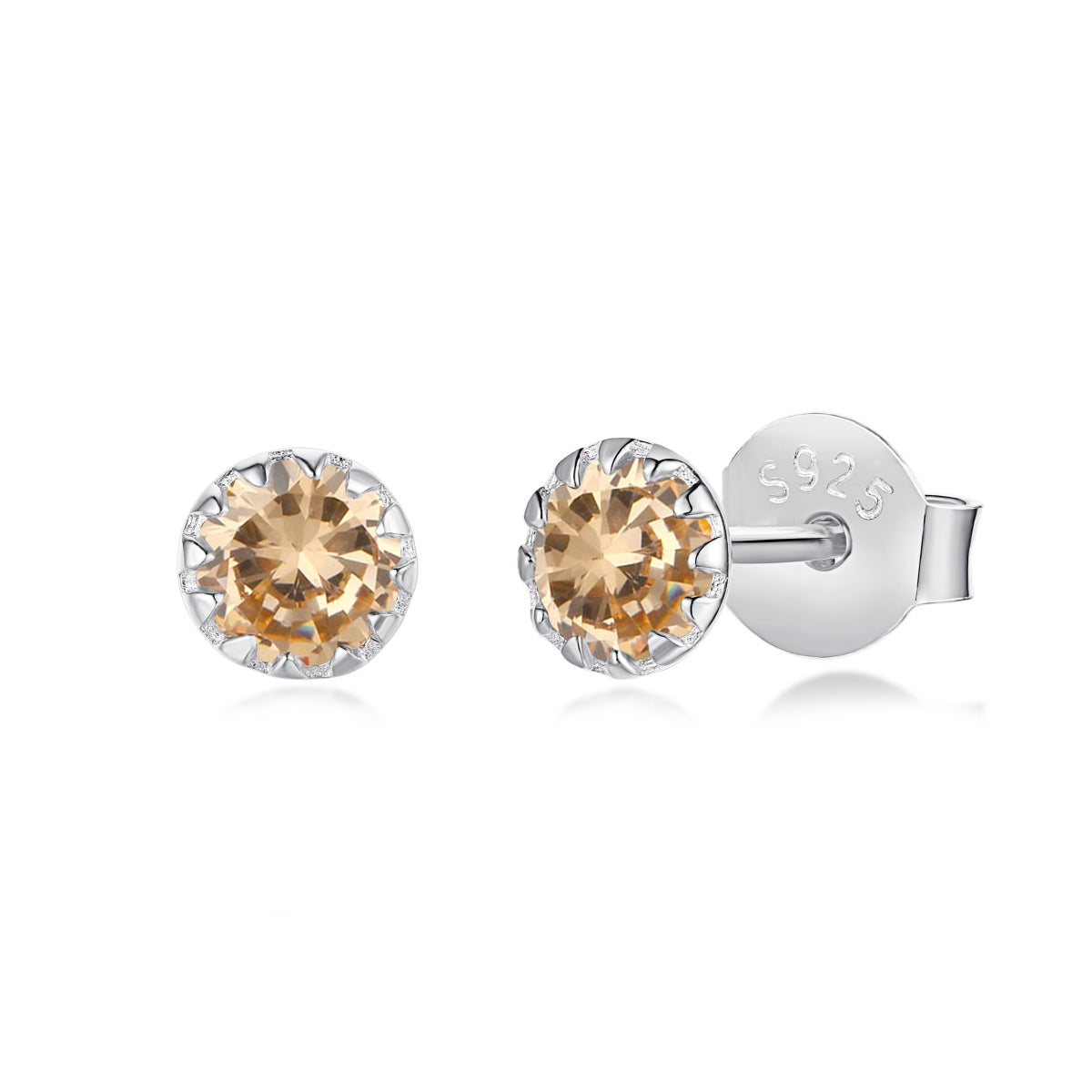 [Lumi Jewels]Sparkling Colorful Round Shape Earrings