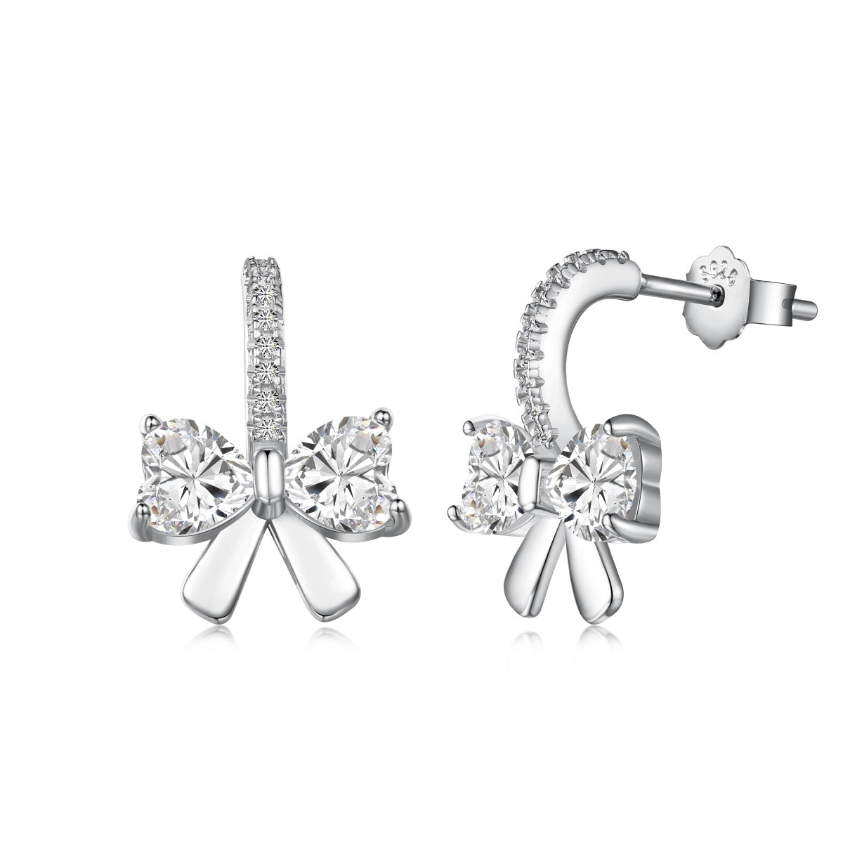 [Lumi Jewels]Exquisite Earrings With Heart-Shaped Bow Design