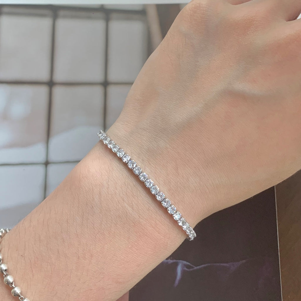 [Lumi Jewels]Sparkling Round Cut Daily Bracelet