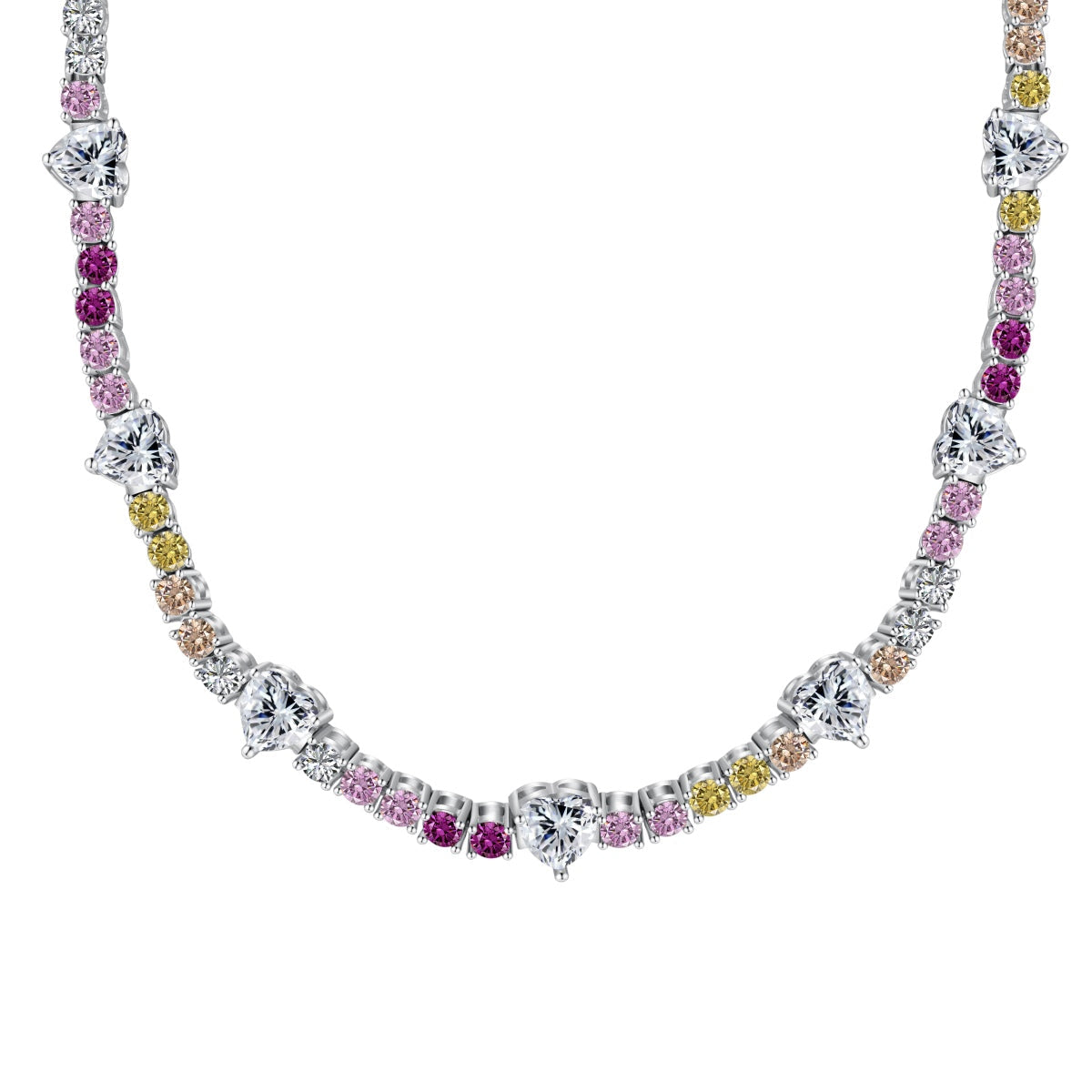 [Lumi Jewels]Delicate Colorful Rainbow Tennis Chain
