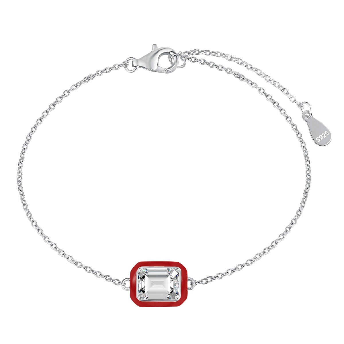 [Lumi Jewels]2.0 Carat Sparkling Colorful Emerald Cut Daily Bracelet