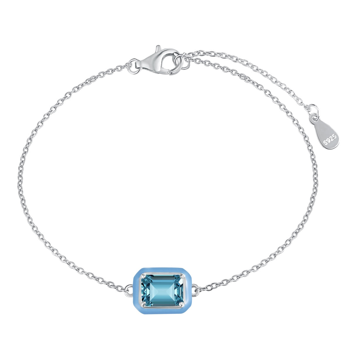 [Lumi Jewels]2.0 Carat Sparkling Colorful Emerald Cut Daily Bracelet
