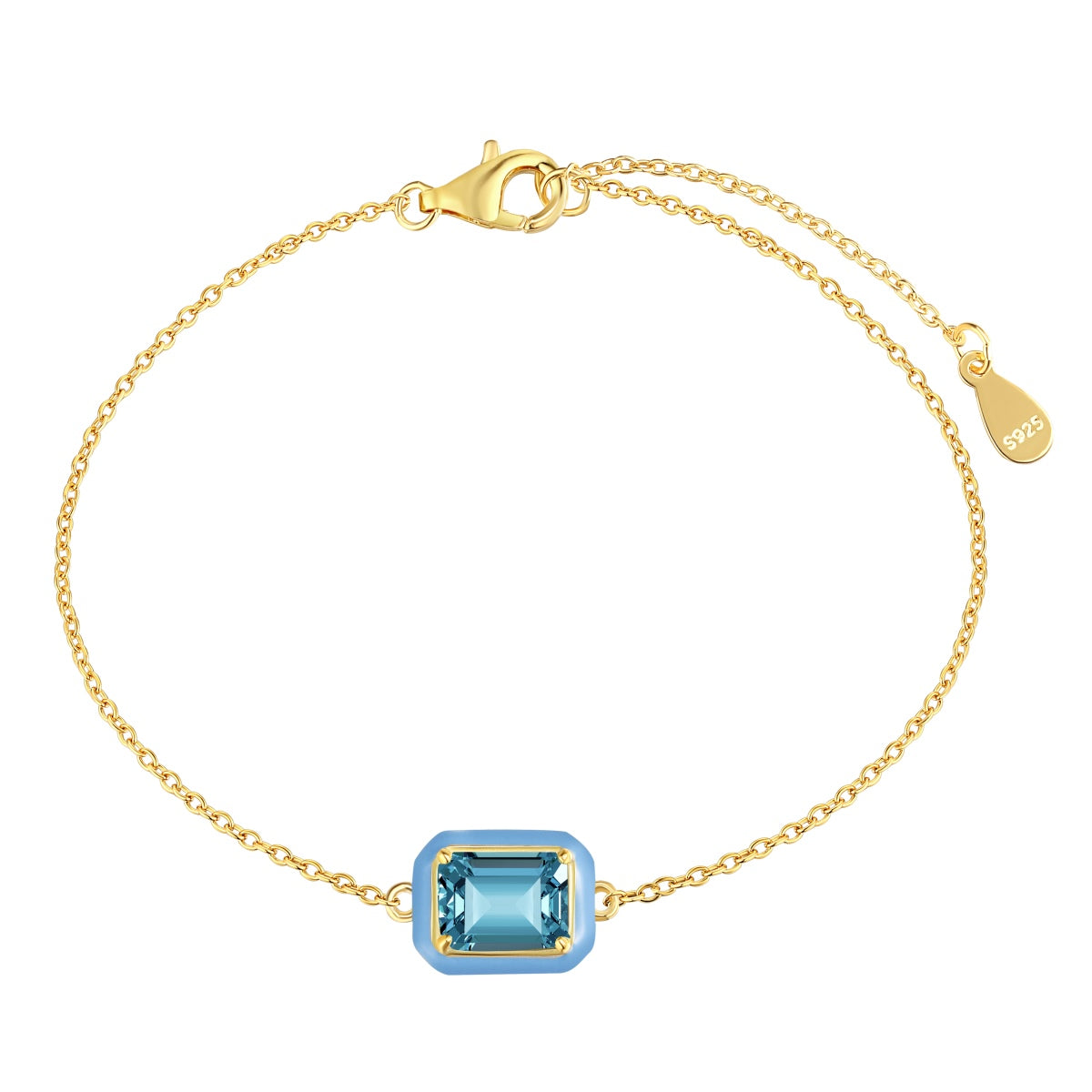 [Lumi Jewels]2.0 Carat Sparkling Colorful Emerald Cut Daily Bracelet