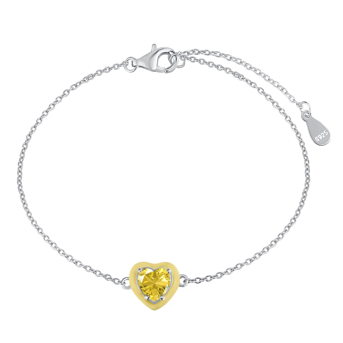 [Lumi Jewels]Sparkling Romantic Heart Shape Lover Bracelet