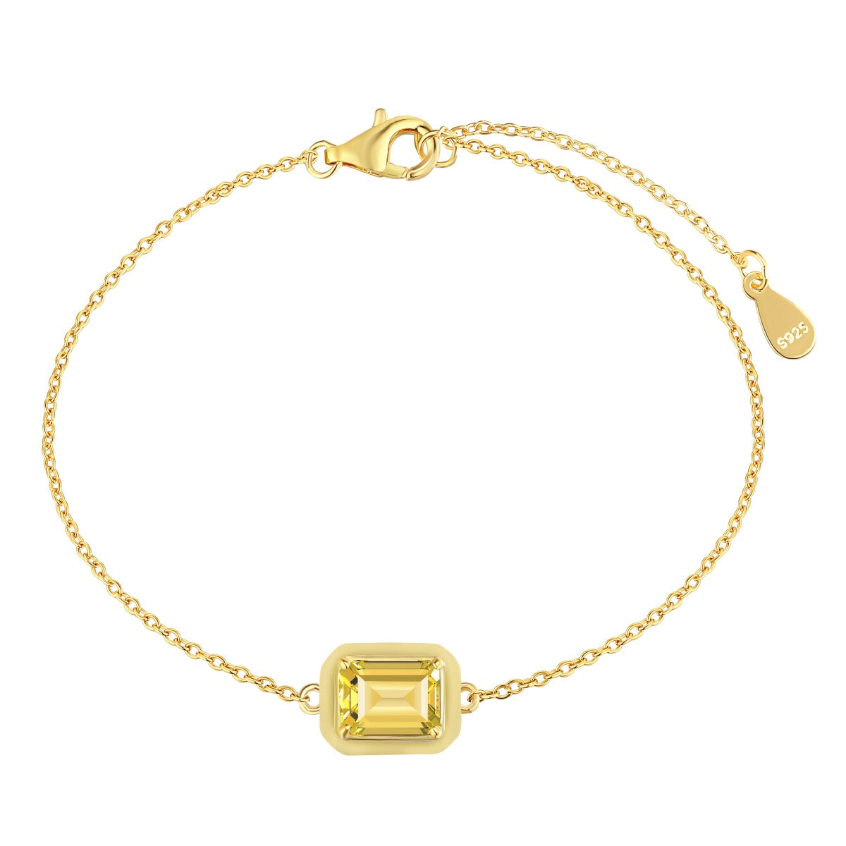 [Lumi Jewels]2.0 Carat Sparkling Colorful Emerald Cut Daily Bracelet