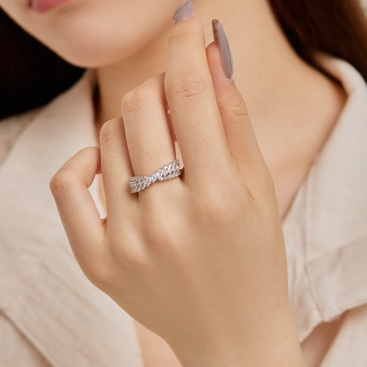 [Lumi Jewels]Unique Colorful Marquise Cut Daily Ring