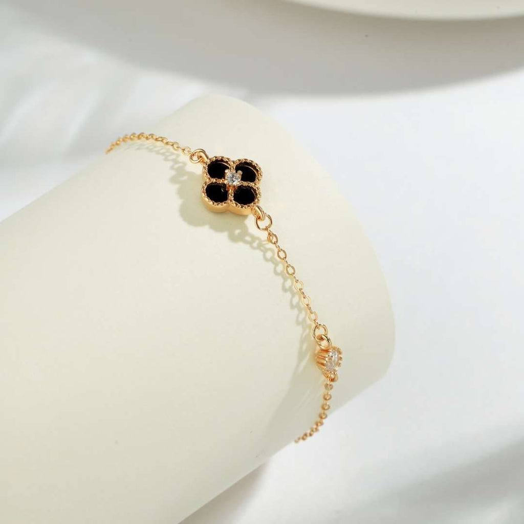 [Lumi Jewels]Delicate Four Leaf Clover Bracelet