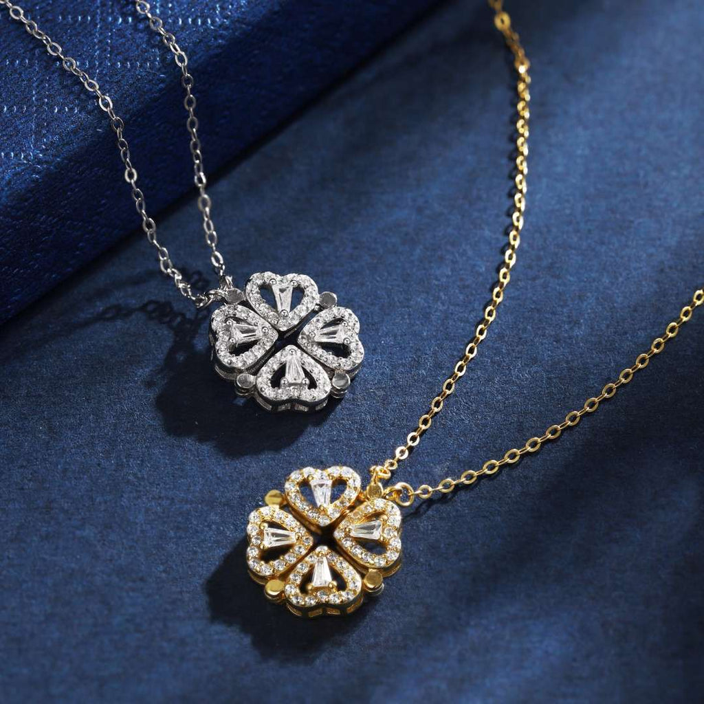 [Lumi Jewels]Ornate Heart Cut Flower Shape Necklace