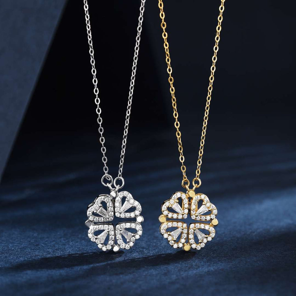 [Lumi Jewels]Ornate Heart Cut Flower Shape Necklace