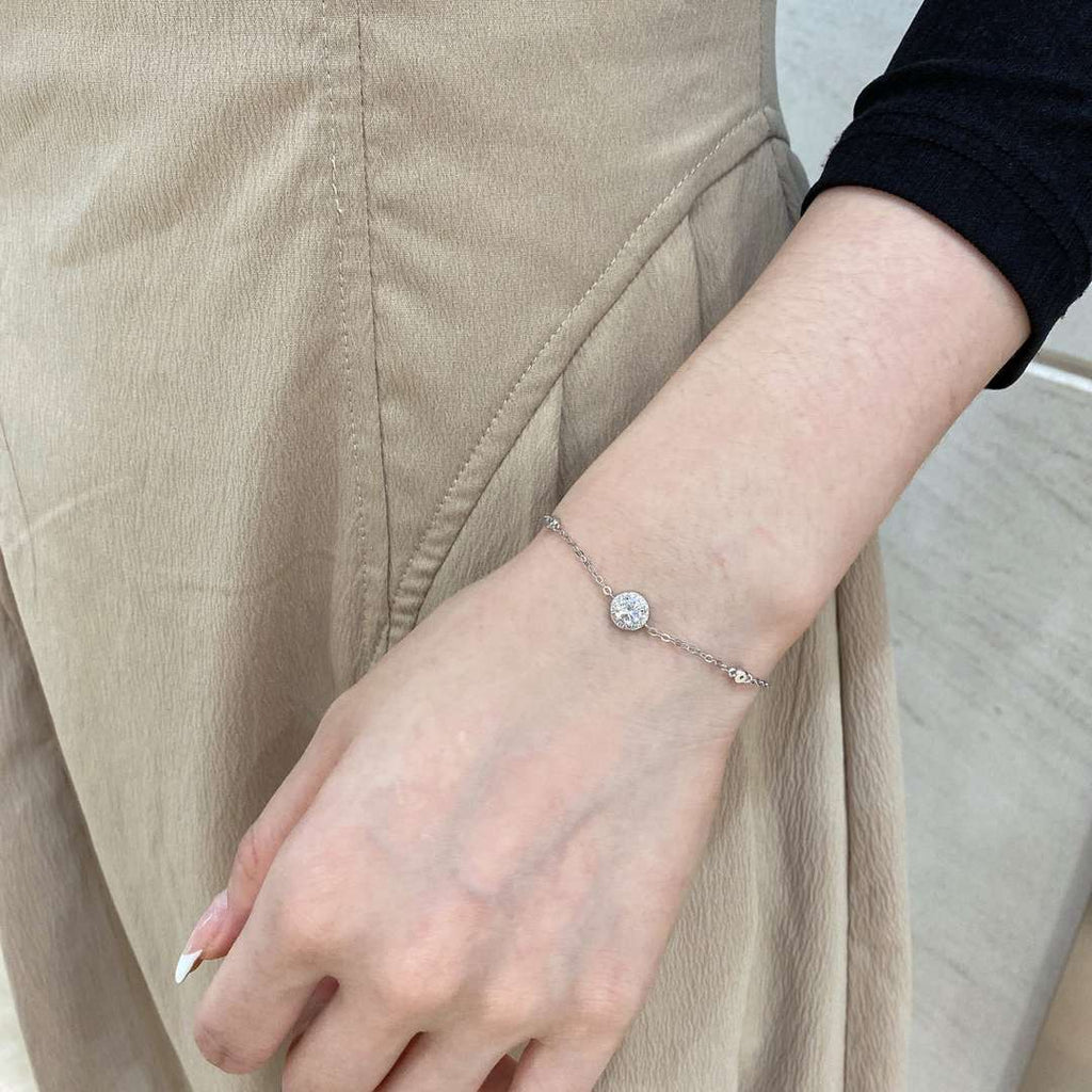 [Lumi Jewels]Dazzling Round Cut Shape Bracelet