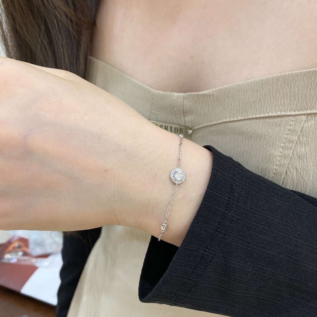 [Lumi Jewels]Dazzling Round Cut Shape Bracelet