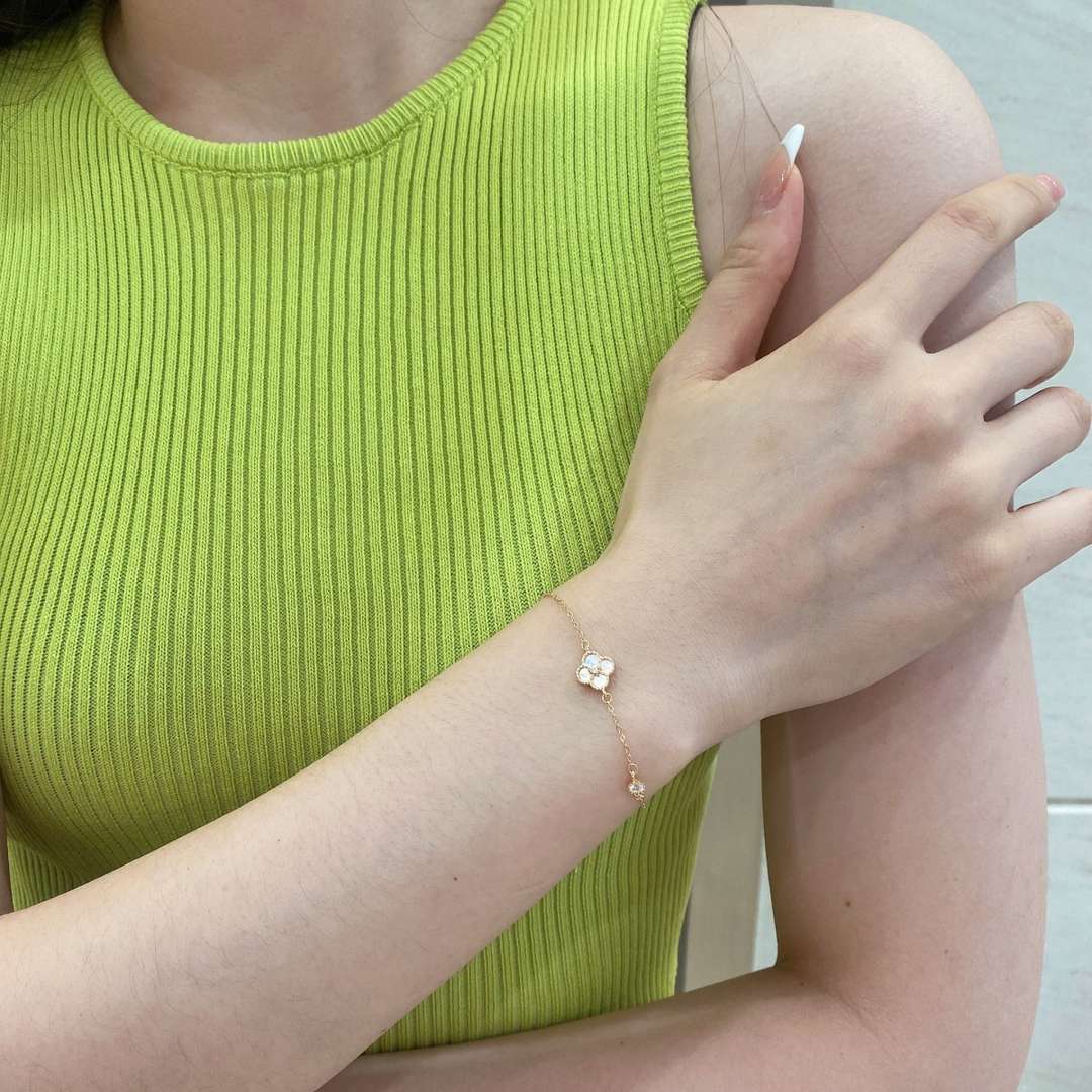 [Lumi Jewels]Delicate Four Leaf Clover Bracelet