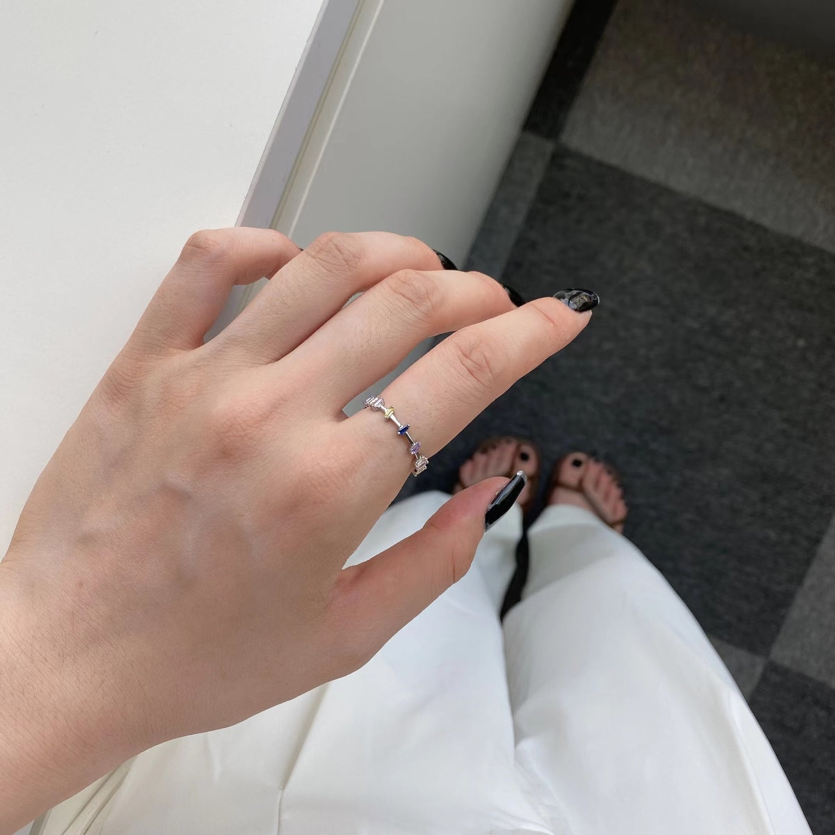[Lumi Jewels]Unique Trapezoid Cut Daily Ring