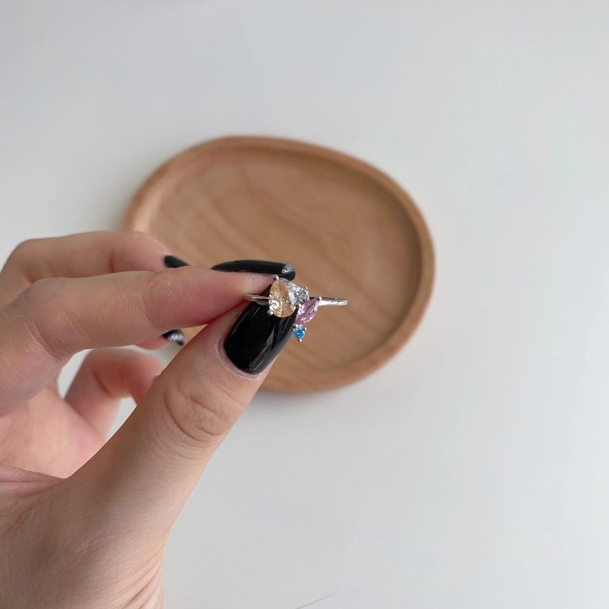 [Lumi Jewels]Radiant Colorful Multi Cut Daily Ring