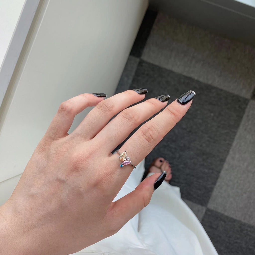 [Lumi Jewels]Radiant Colorful Multi Cut Daily Ring
