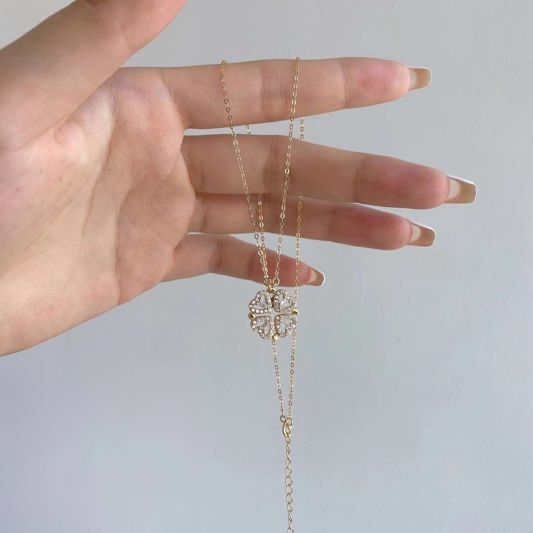[Lumi Jewels]Ornate Heart Cut Flower Shape Necklace