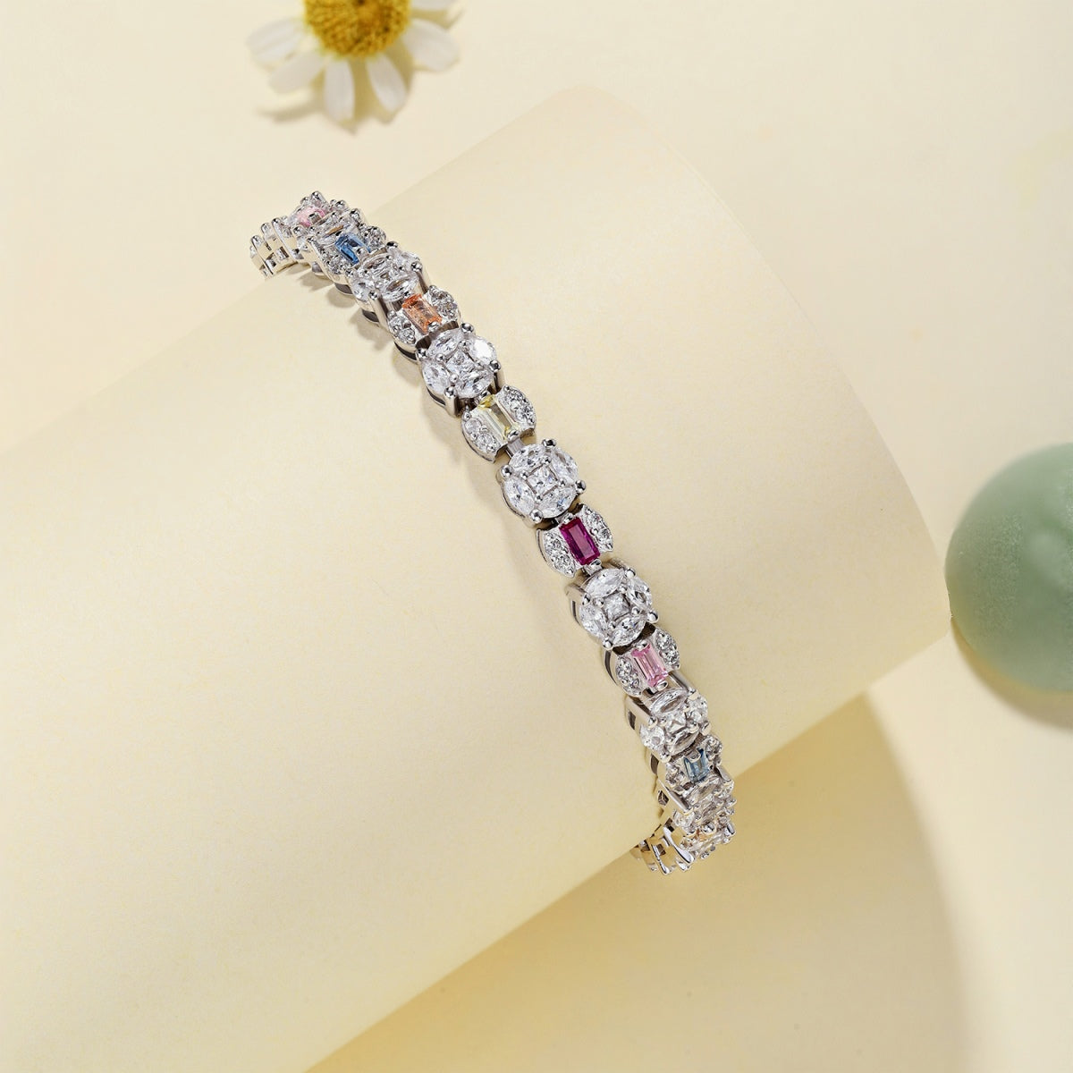 [Lumi Jewels]Dazzling Radiant Multi Cut Daily Bracelet