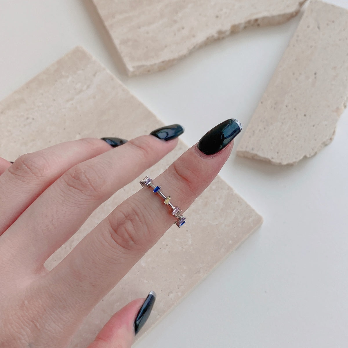 [Lumi Jewels]Unique Trapezoid Cut Daily Ring