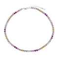 [Lumi Jewels]Sparkling Colorful Full Heart Tennis Necklace