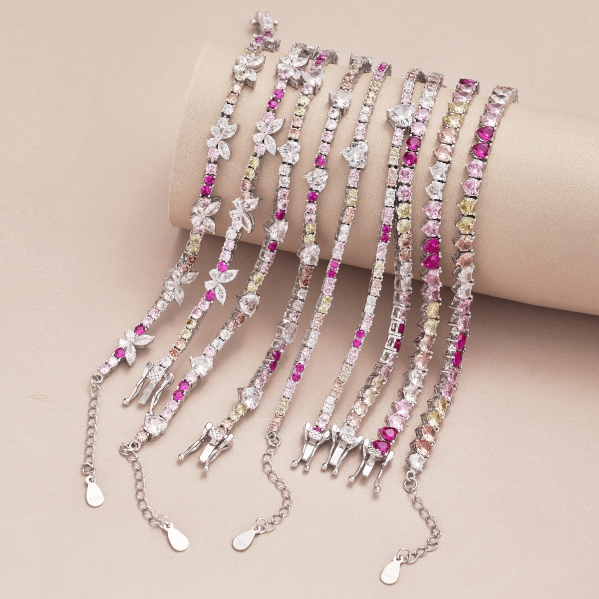 [Lumi Jewels]Delicate Colorful Rainbow Tennis Chain