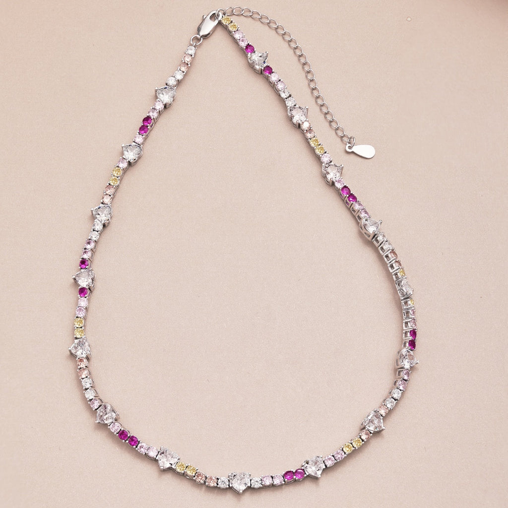 [Lumi Jewels]Delicate Colorful Rainbow Tennis Chain