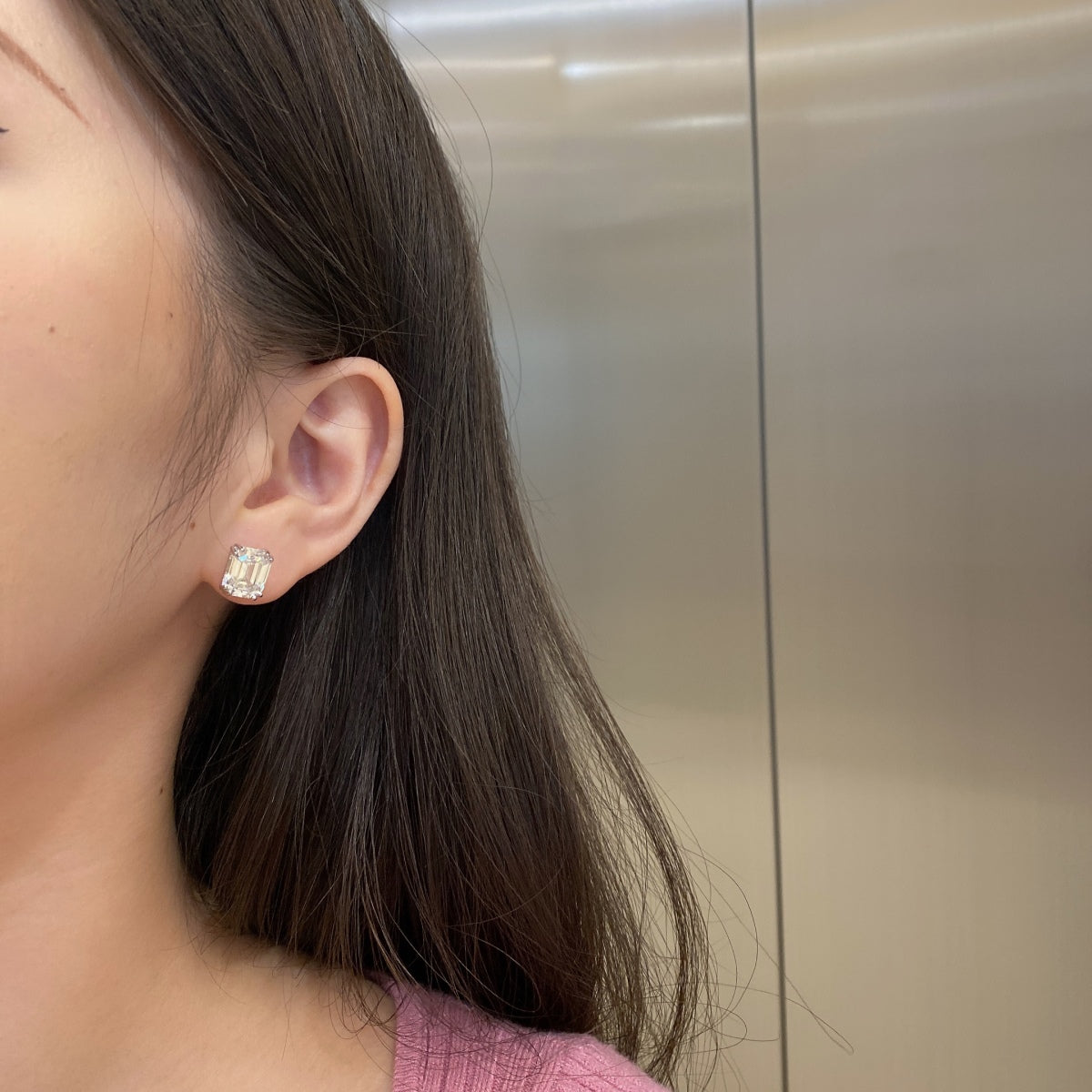 [Lumi Jewels]Dazzling Square Shape Earrings