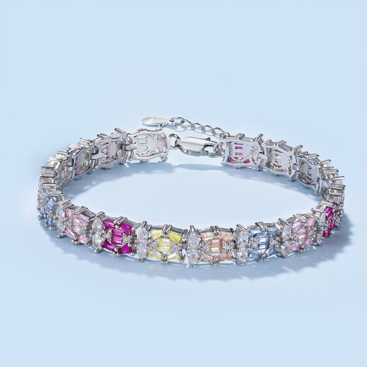 [Lumi Jewels]Delicate Colorful Multi Cut Party Bracelet