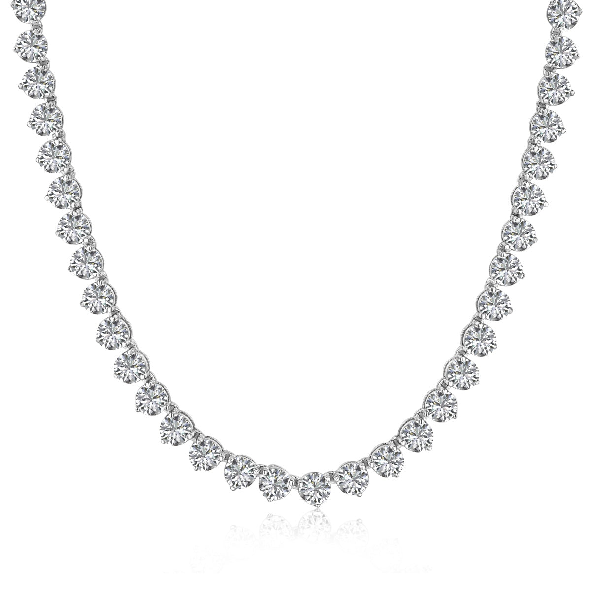 [Lumi Jewels]Ornate Heart Cut Tennis Necklace