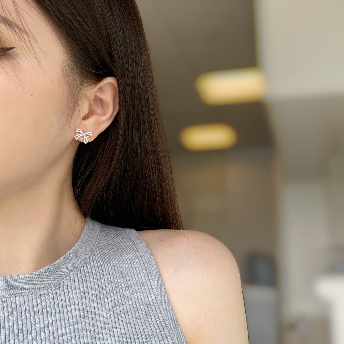 [Lumi Jewels]Dainty Bow Shape Earrings