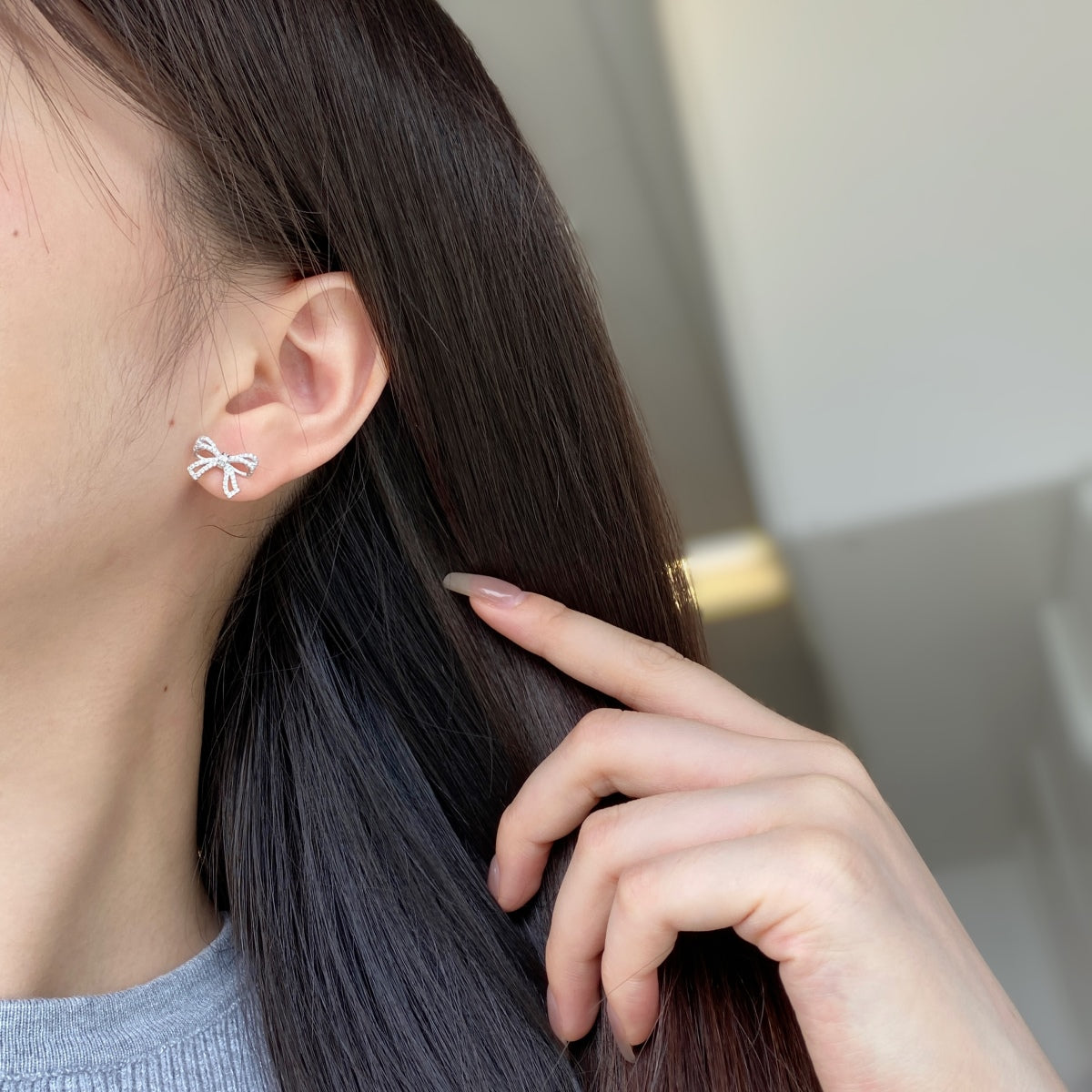 [Lumi Jewels]Dainty Bow Shape Earrings