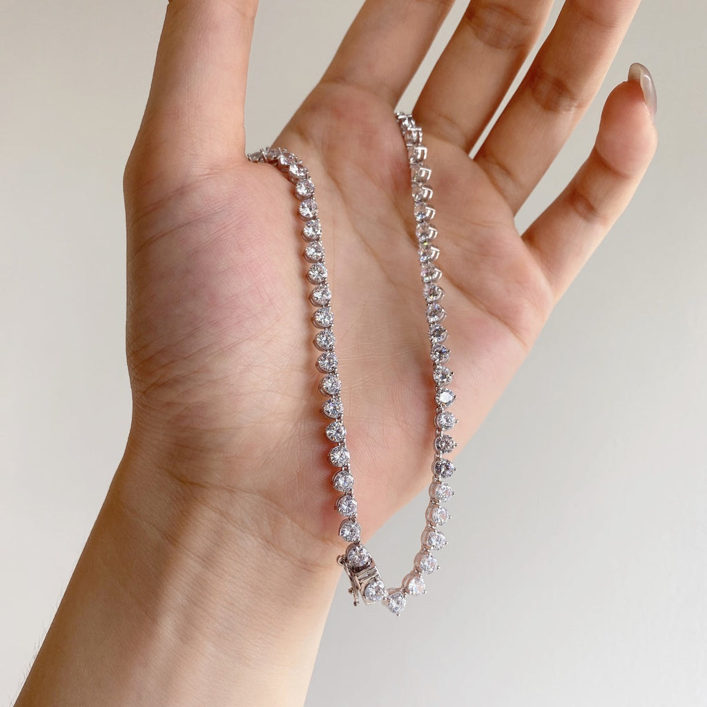 [Lumi Jewels]Ornate Heart Cut Tennis Necklace