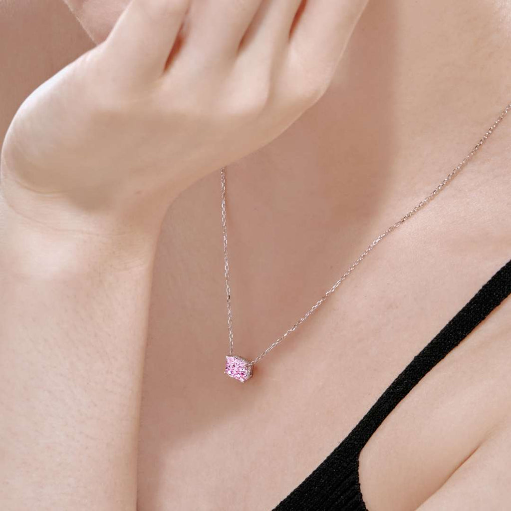 [Lumi Jewels]Luxurious Square Shape Colorful Necalack