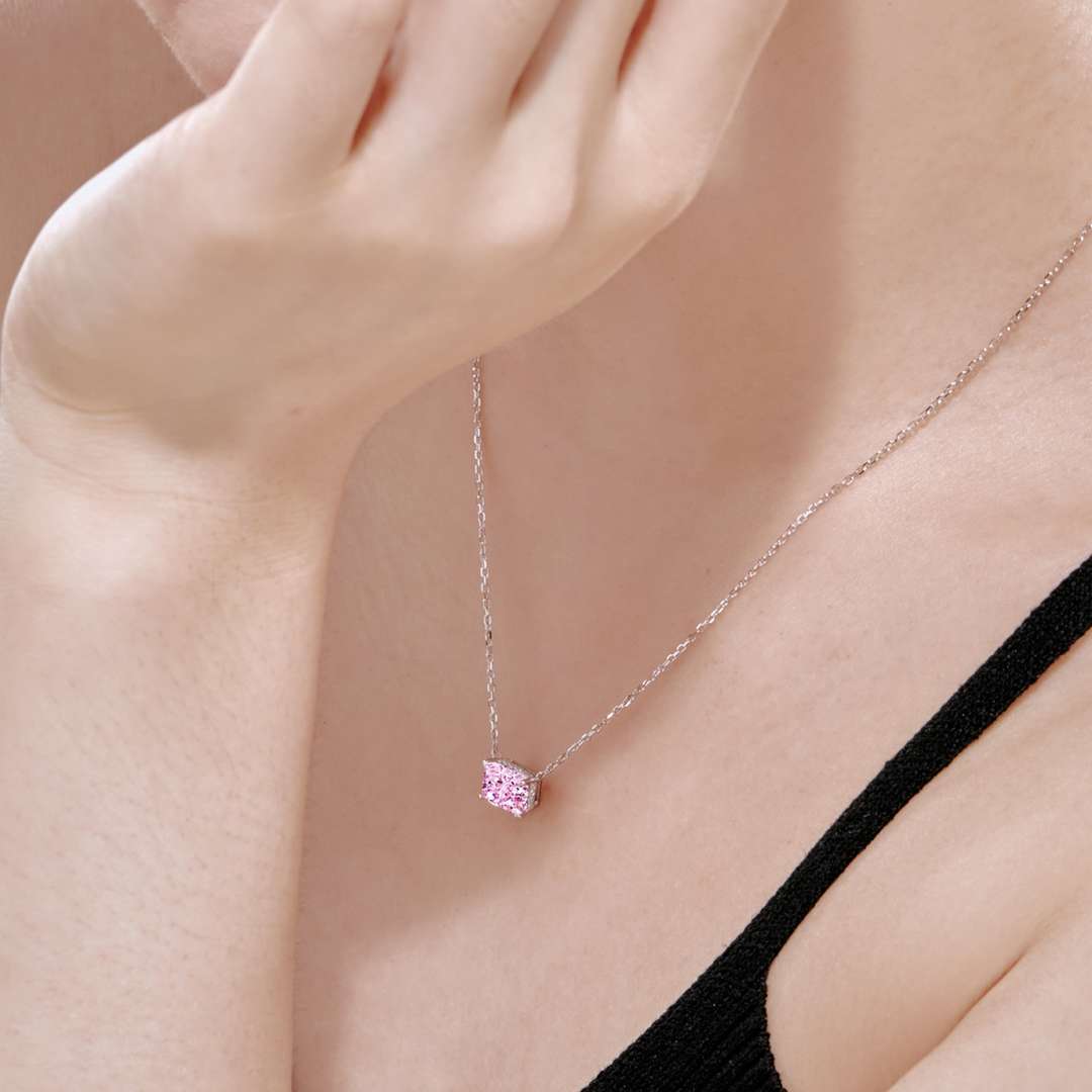 [Lumi Jewels]Luxurious Square Shape Colorful Necalack