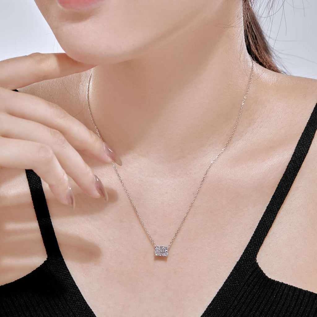 [Lumi Jewels]Luxurious Square Shape Colorful Necalack